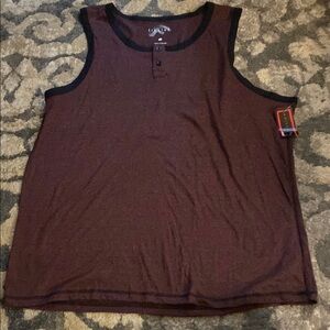 Men's Brown Sleeveless Shirt